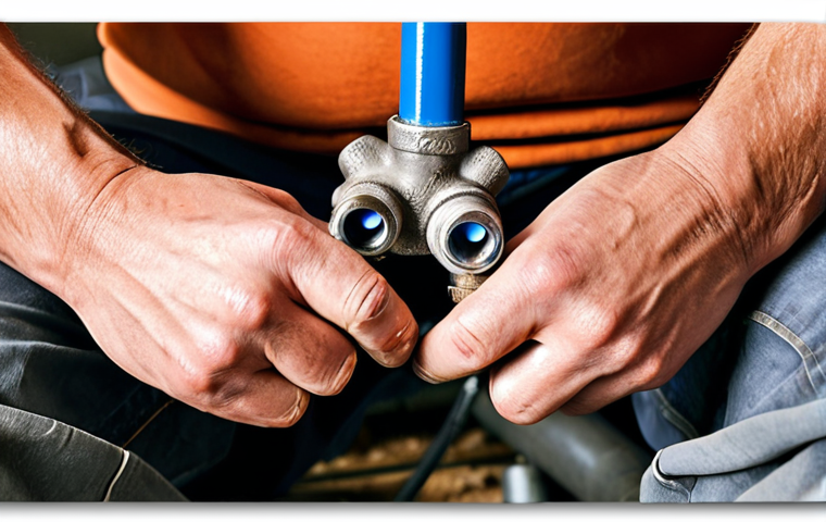 **Image Prompt:** A frustrated DIYer on their knees, surrounded by pipe wrenches and fittings, struggling to tighten a hissing gas pipe joint. Focus on the tension in their face and the complexity of the pipe system. Emphasize realistic details like thread sealant smears and scraped knuckles.