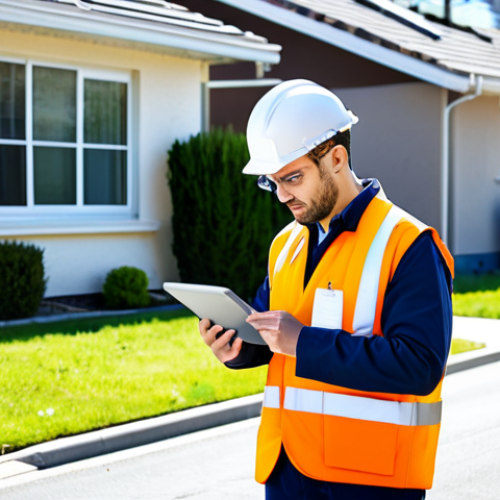 Gas Technician & Data Analytics**

A gas technician, fully clothed in work attire, examining a tablet displaying gas consumption data, standing near a gas meter in a residential neighborhood. Background: suburban homes, sunny day. Focus on data-driven efficiency and modern technology. Safe for work, appropriate content, professional, perfect anatomy, correct proportions, well-formed hands.

**