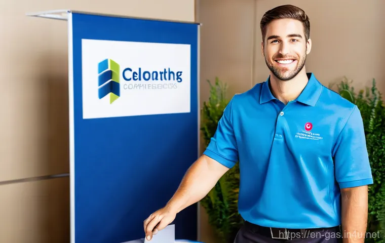 가스 자격증 소지자를 위한 취업 박람회 정보 - **Job Fair Connection: HVAC Professional & Recruiter**
A clear, well-lit, medium shot of a male ...