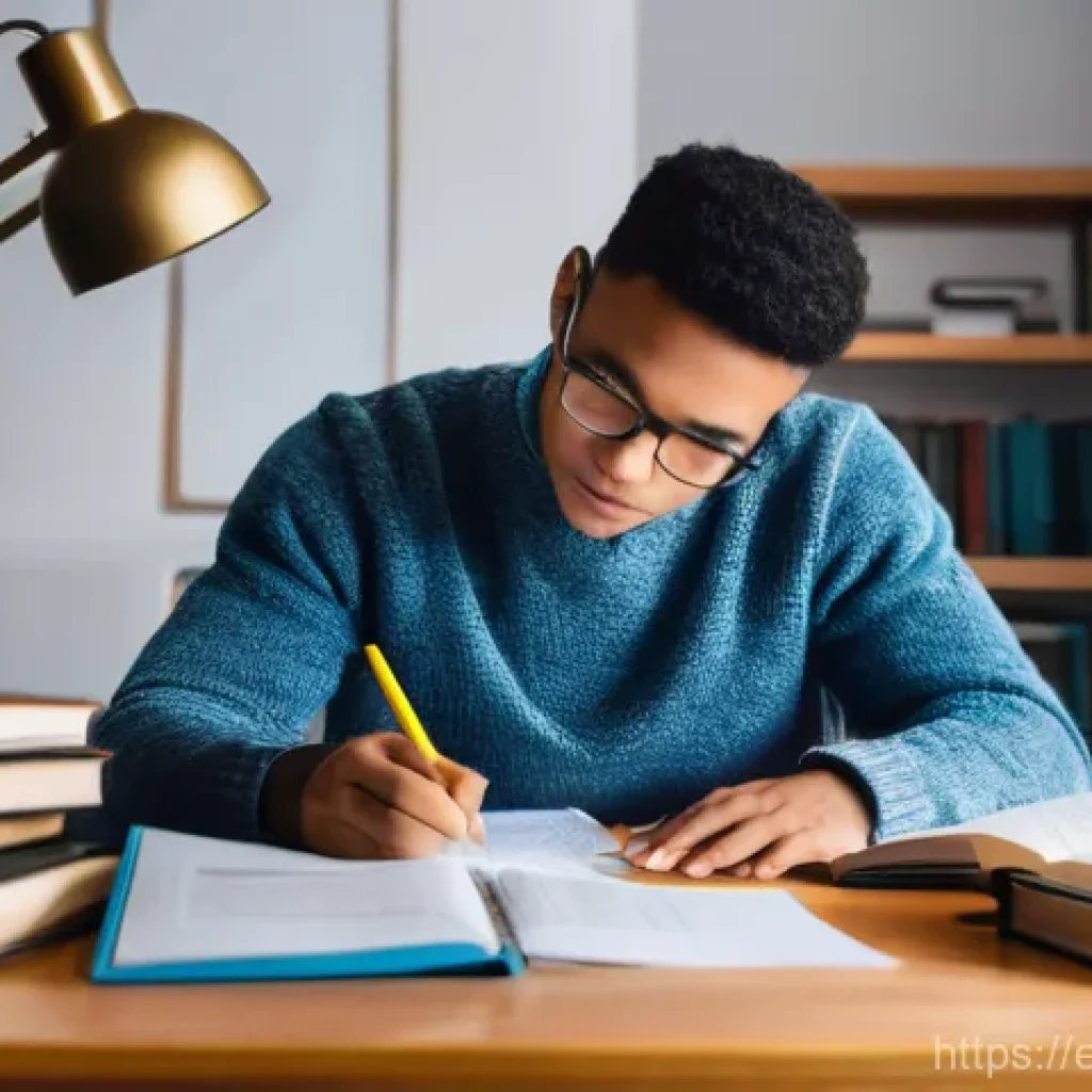 가스 자격증 독학 성공기 - **Prompt:** A focused young adult, casually dressed in a comfortable sweater and jeans, diligently s...