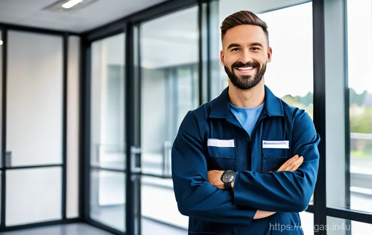 가스 자격증 독학 성공기 - **Prompt:** A mid-career professional, wearing a clean, practical work shirt (like a polo or button-... 가스 자격증 독학 성공기 - **Prompt:** A mid-career professional, wearing a clean, practical work shirt (like a polo or button-...