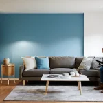 가스 설비 안전 점검 방법 - **Prompt:** "A brightly lit, modern American living room with a family of three – a mother, father, ...