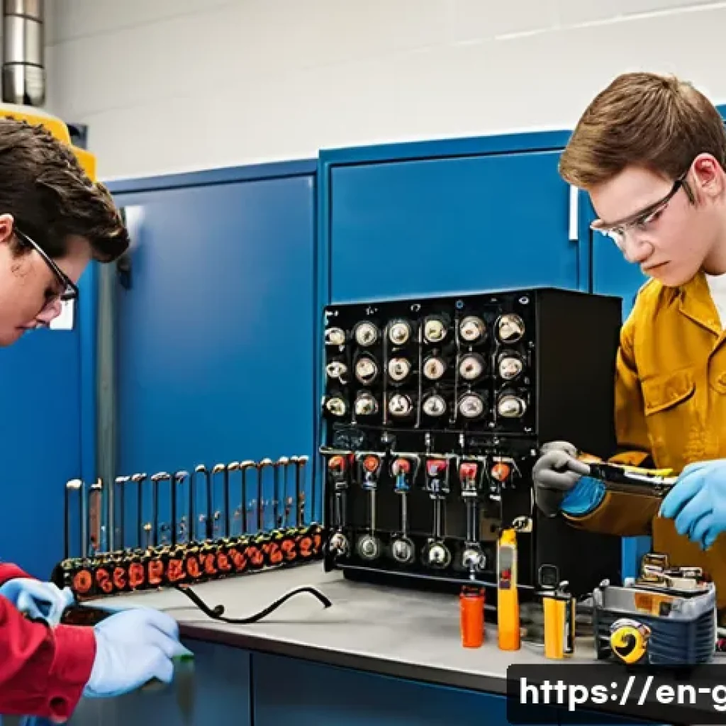 가스 자격증 준비에 필요한 투자 비용 - **Image Prompt: Hands-On Gas Technician Training**
"A diverse group of young adult students, age...